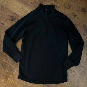REI Mens 1/4 quarter zip mock turtleneck Sz Medium black